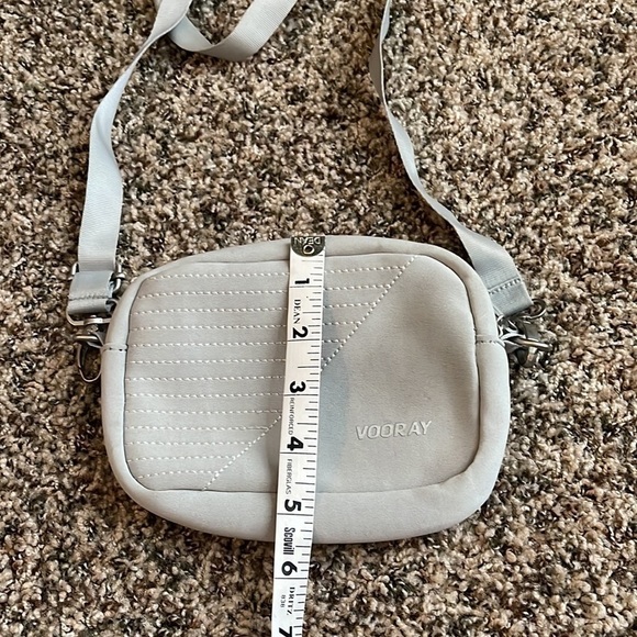 VOORAY Sidekick Crossbody Bag GRAY MOTO Women’s purse adjustable strap Neoprene - Picture 9 of 9